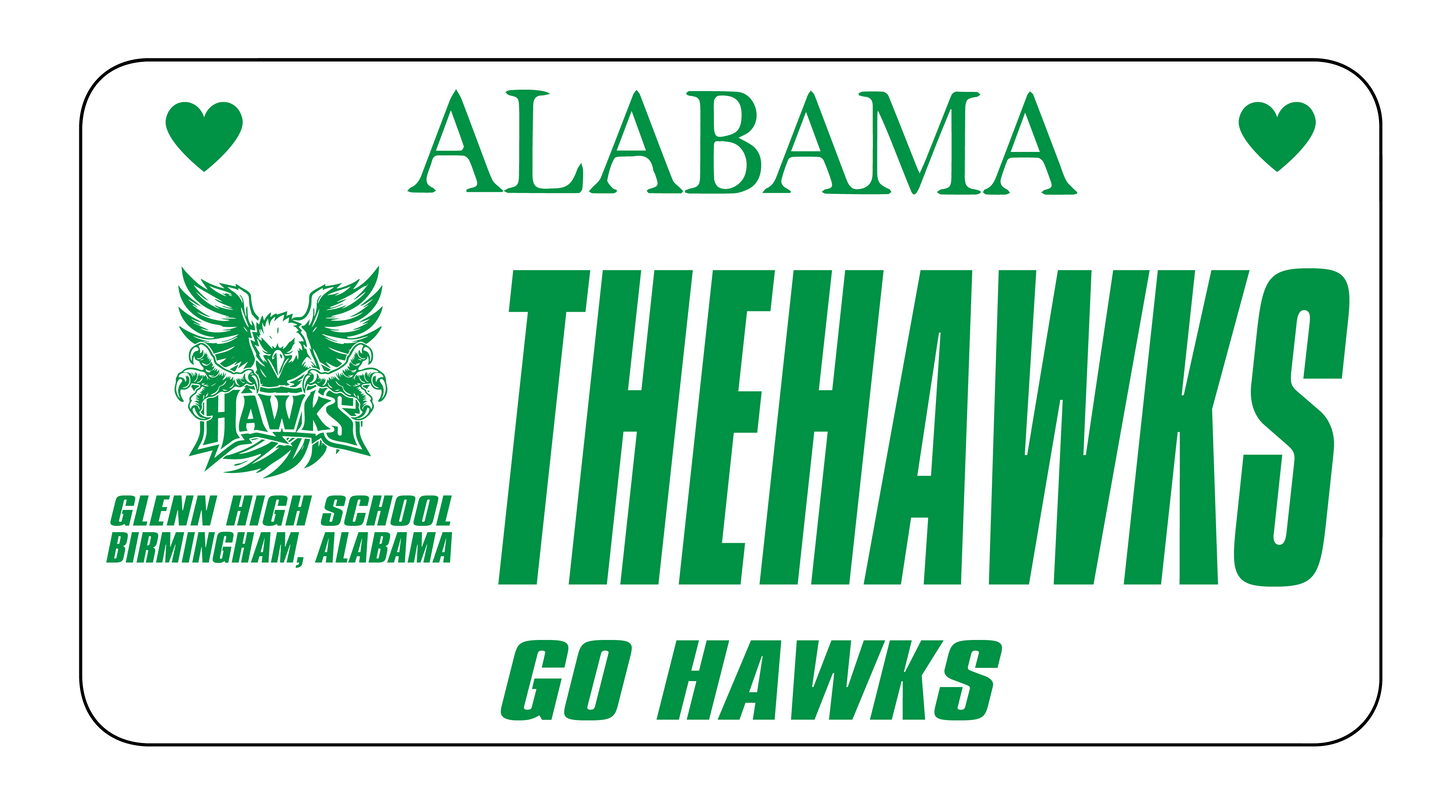 SCHOOL SPIRIT LICENSE PLATE