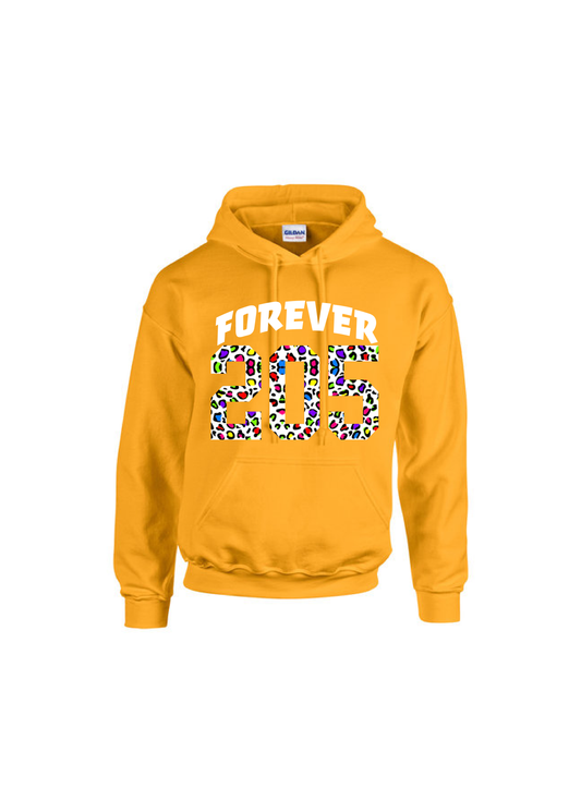 FOREVER 205- Gold Leopard Hoodie