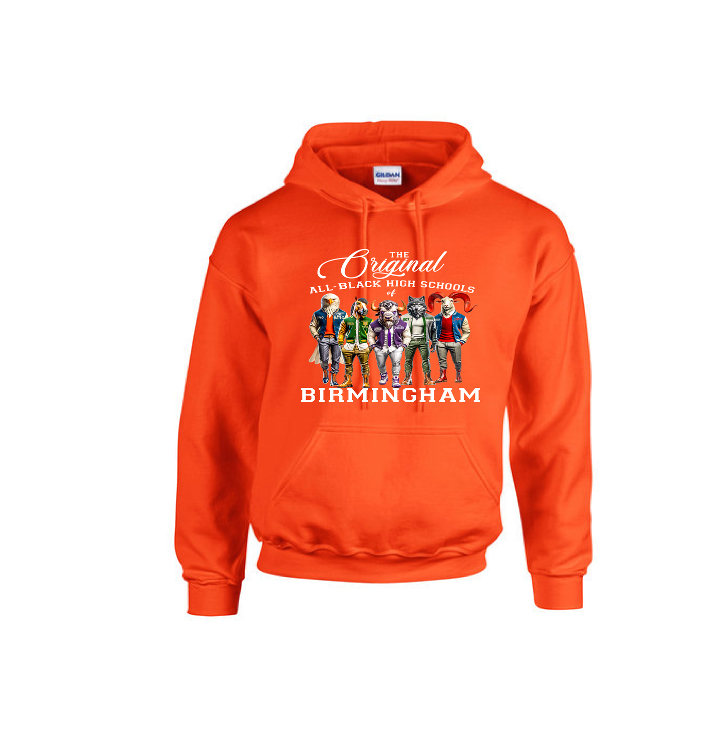 ALL BLACK HIGH SCHOOLS- Orange Hoodie