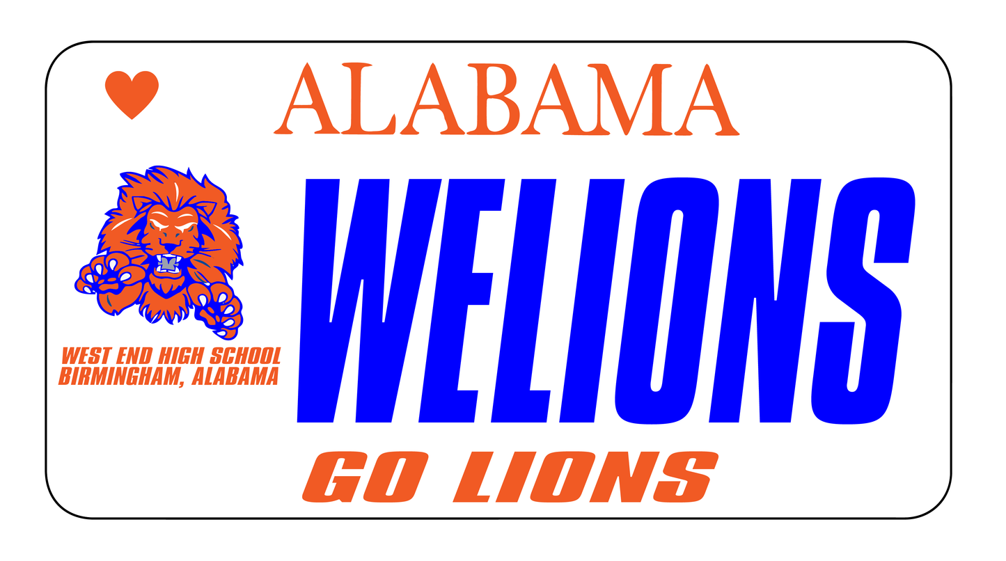 SCHOOL SPIRIT LICENSE PLATE